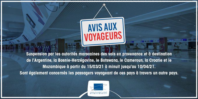 Le Maroc suspend ses vols