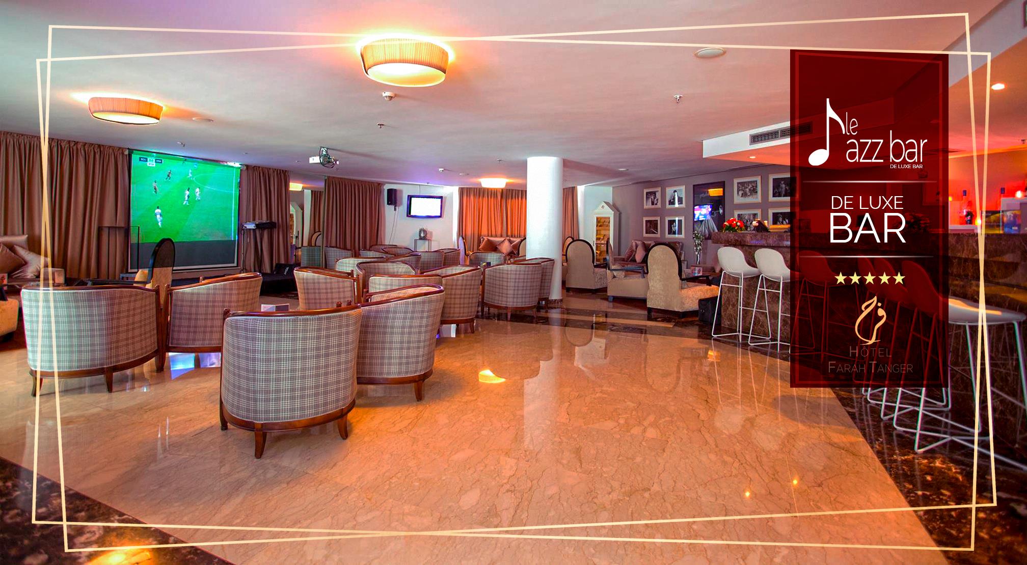 Jazz Bar au Farah Hotel Tanger, ambiance cosy et cocktails raffinés pour des séjours en hiver