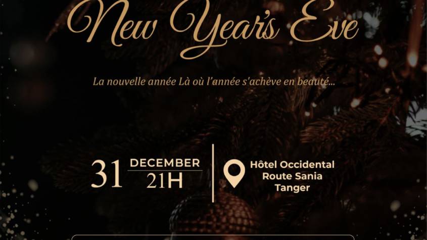 Affiche de la soirée de fin d'année au restaurant Casa Harris