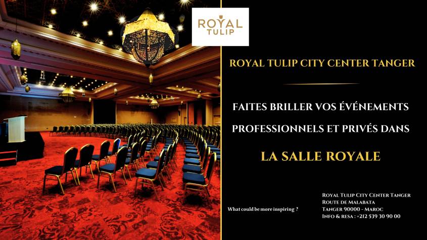 La salle Royale du Royal Tulip City Center Tanger pour événements professionnels et privés