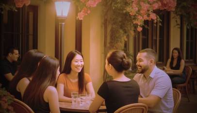 Jeunes profitant de la terrasse des cafés de Tanger pendant le Ramadan, avec thé à la menthe et ambiance conviviale