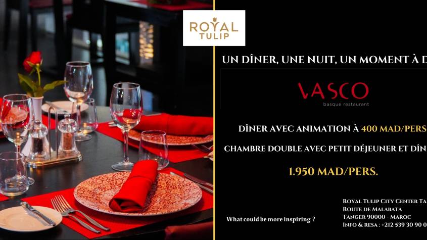 Affiche du package de la Saint-Sylvestre du Royal Tulip City Center Tanger réalisé par www.newstourism.ma