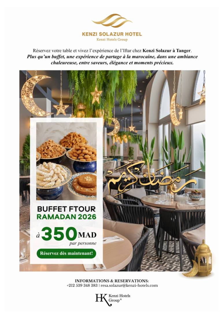 Buffet ftour au Kenzi Solazur Hotel à Tanger pendant le Ramadan