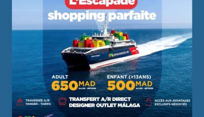 Affiche Escapade Africa Morocco Link pour une excursion shopping à Málaga
