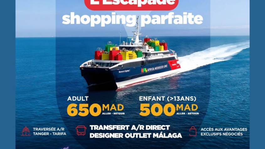 Affiche Escapade Africa Morocco Link pour une excursion shopping à Málaga