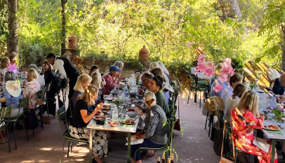 Déjeuner à Donabo Garden lors d'un printemps à Tanger