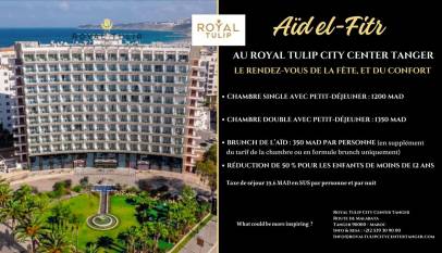 Offre pour un Aïd el Fitr élégant à l'hôtel Royal Tulip City Center Tanger