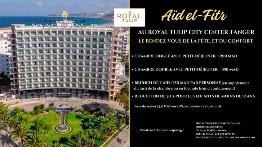 Offre pour un Aïd el Fitr élégant à l'hôtel Royal Tulip City Center Tanger