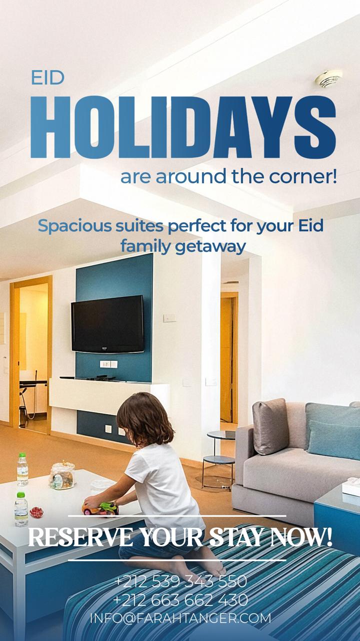 Suites spacieuses à l'hôtel Farah Tanger pour votre séjour Aïd el-Fitr